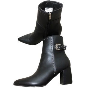Olivia + kate Black Studded Above the Ankle Boots  Sz 8.5